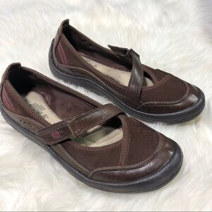 Nature walk earth leather Mary Jane loafers 6M